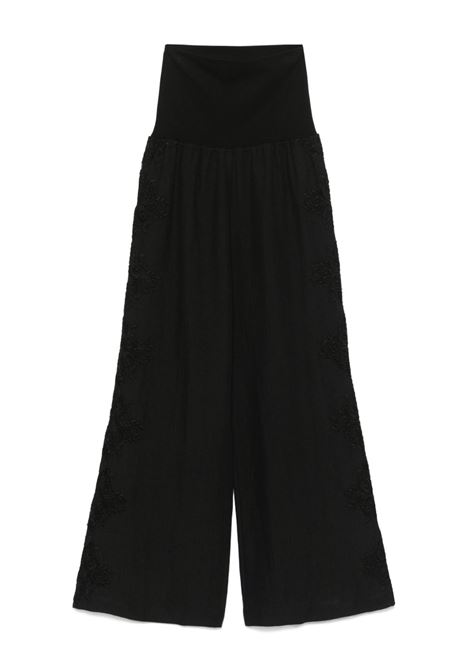 Pantaloni a gamba ampia in nero Maurizio Mykonos - donna