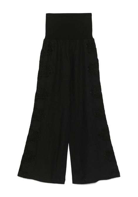 Pantaloni a gamba ampia in nero Maurizio Mykonos - donna MAURIZIO | W01211079BLK
