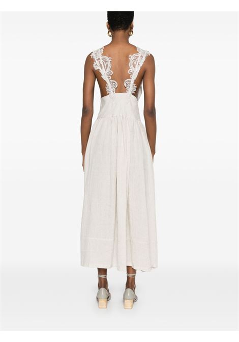 Sesame beige lace-detailed midi dress Maurizio - women MAURIZIO | W06281079LGHTBRWN