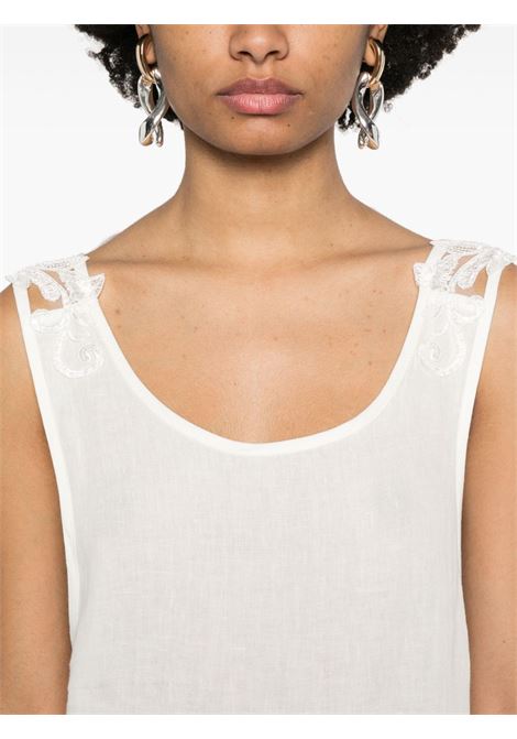 White lace-embellished midi dress Maurizio - women MAURIZIO | W06281079WHT