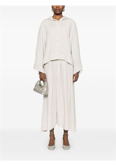 Giacca con cappuccio in bianco Maurizio Mykonos - donna MAURIZIO | W07101079LGHTBRWN