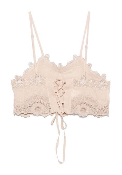 Top corto con decorazione in beige Maurizio - donna MAURIZIO | W08100679BG