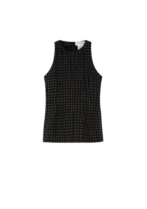 Black uditore rhinestones knitted top Maxmara Sportmax - women MAXMARA SPORTMAX | Top | 2512941014600002