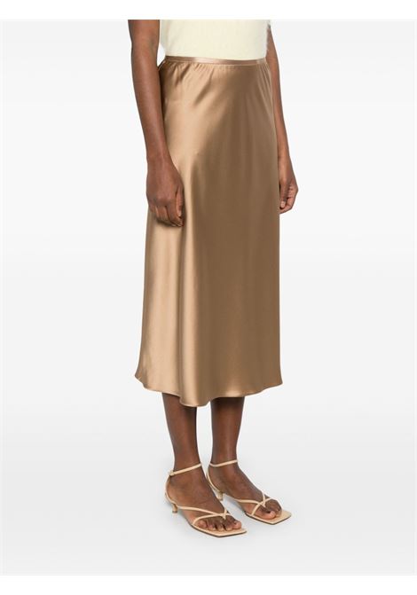 Gonna midi Carnet in raso di seta in blu Maxmara - donna MAXMARA | 2511101018600032