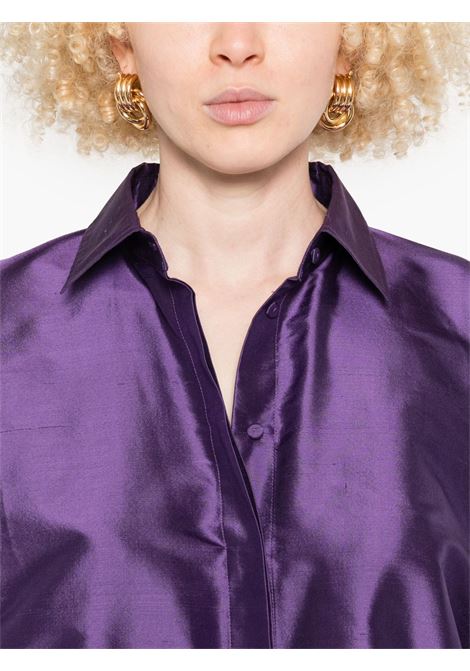 Camicia in seta scalato in viola Maxmara - donna MAXMARA | 2511111042600006