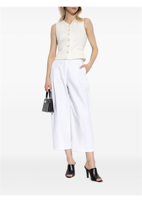Pantalone baggy in twill di cotone mina in bainco Maxmara - donna MAXMARA | 2511131042600001