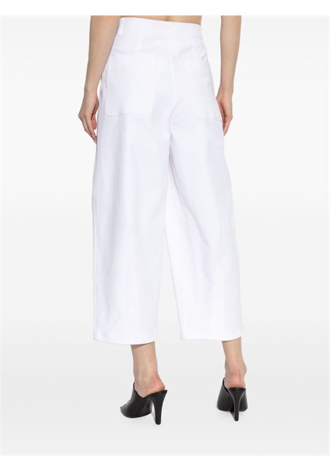 Pantalone baggy in twill di cotone mina in bainco Maxmara - donna MAXMARA | 2511131042600001