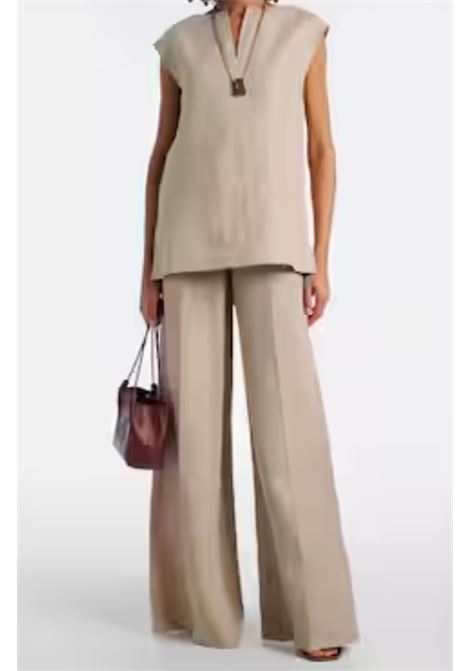 Beige Colimbo linen top maxmara - women MAXMARA | 2511191102600001
