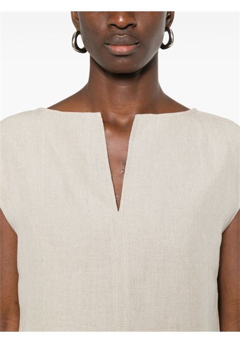 Beige Colimbo linen top maxmara - women MAXMARA | 2511191102600001