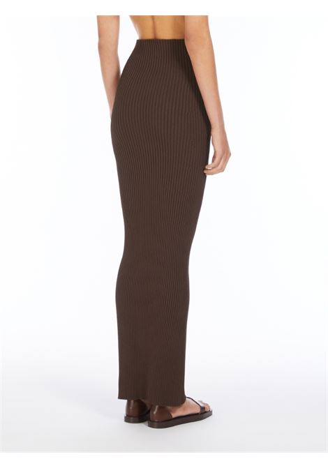 Gonna lunga in filato di viscosa aprile in marrone Maxmara - donna MAXMARA | 2511301053600010