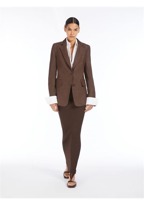 Gonna lunga in filato di viscosa aprile in marrone Maxmara - donna MAXMARA | 2511301053600010