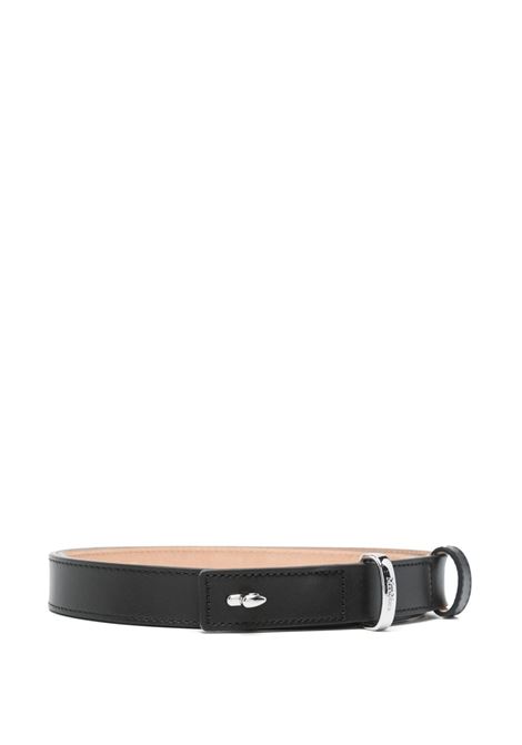 Cintura a gemello in pelle beltloop25 in nero Maxmara - donna