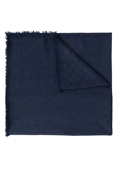 Blue umes jacquard wool and silk stole Maxmara - women