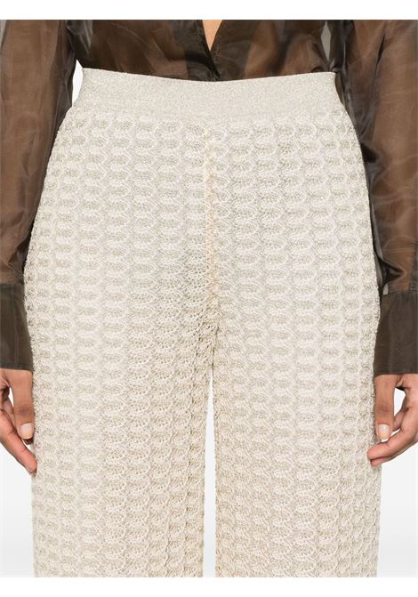 Ivory straight embroidered trousers Missoni - women MISSONI | DS25SI0MBR010RS10BC