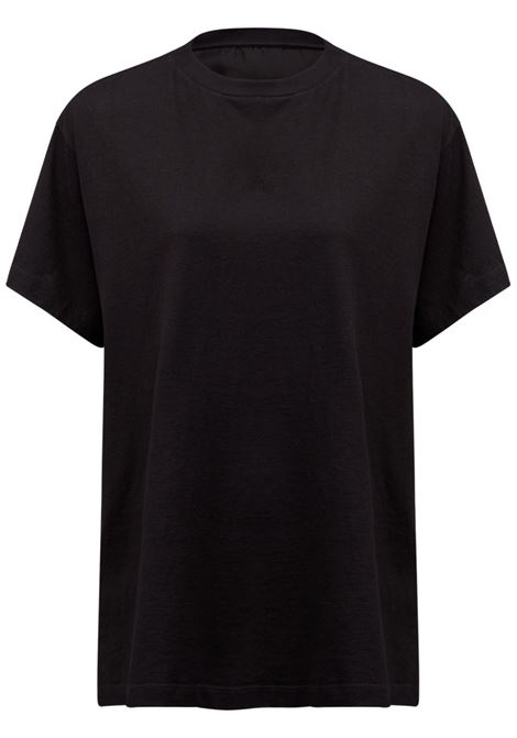 Black short-sleeved oversized t-shirt Mm6 maison margiela - women MM6 MAISON MARGIELA | T-shirt | S52GC0333M20050900
