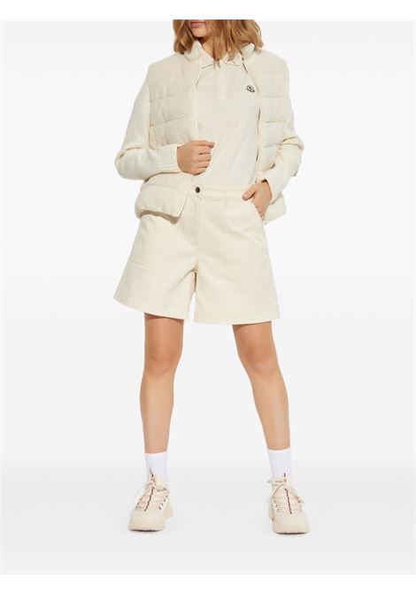 Polo con applicazione logo in bianco Moncler - donna MONCLER | 8A0000184720034