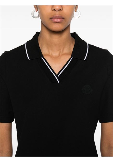 Polo con applicazione in nero Moncler - donna MONCLER | 8A00004899TW999