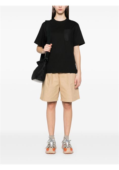 T-shirt in cotone con taschino in nero Moncler - donna MONCLER | 8C0002089A4U999