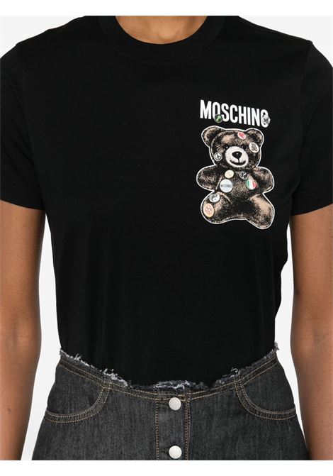 T-shirt Teddy Bear in nero Moschino - donna MOSCHINO | 070904411555