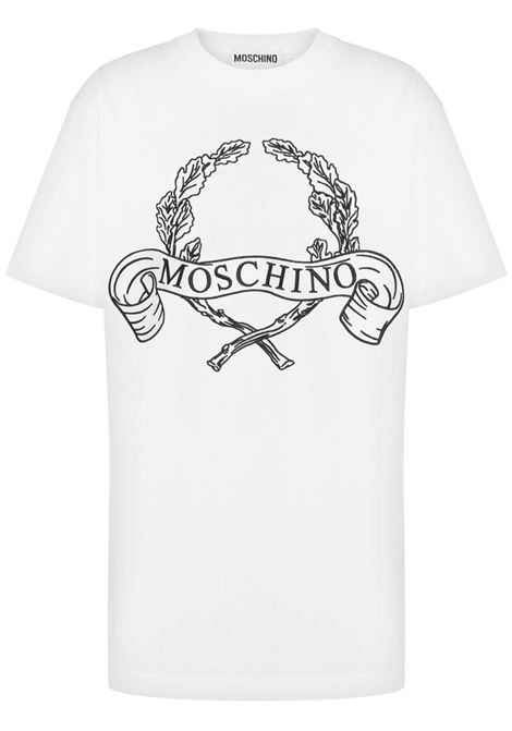 T-shirt con stampa in bianco Moschino - donna MOSCHINO | 071205412001