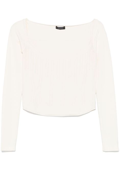 Ecrù boning-detail top Mugler - women MUGLER | 25P2TO078811331003