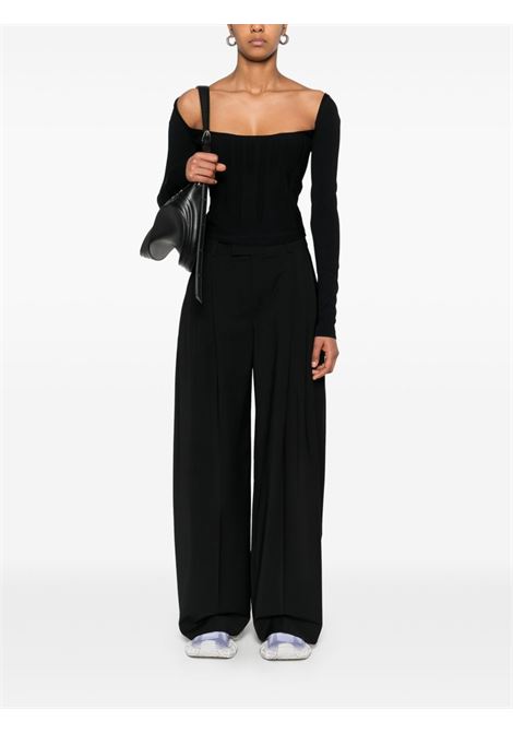 Black boning-detail top Mugler - women MUGLER | 25P2TO078811331999
