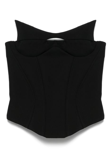 Black corset-style top Mugler - women