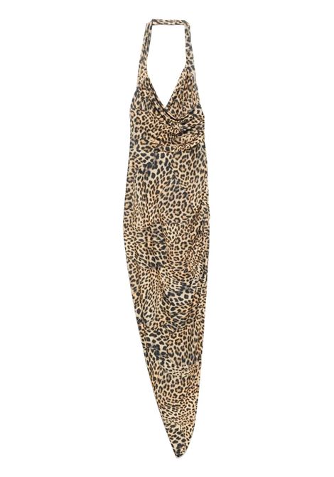 Beige leopard-print Cayla gown Norma kamali - women NORMA KAMALI | Dresses | KK4243PL383656