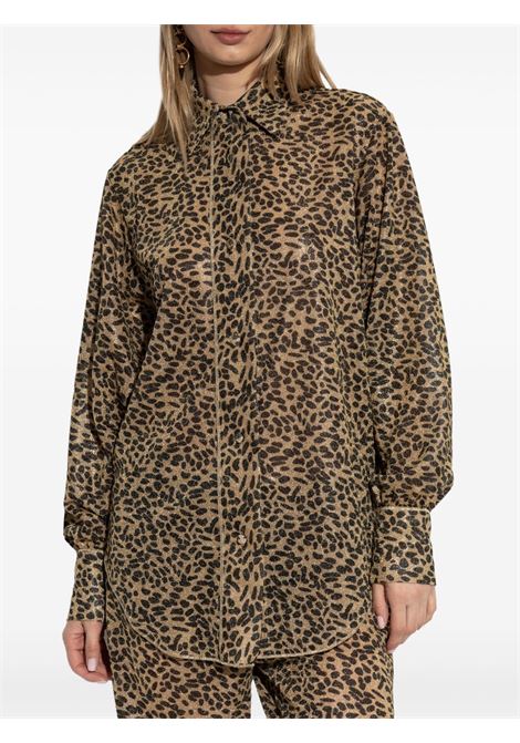 Camicia leopardata in marrone Oséree - donna OSÉREE | LPQS250LPRD