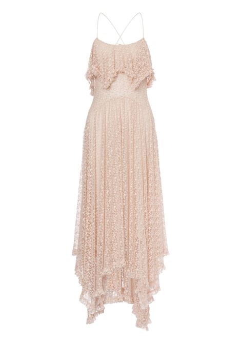 Abito midi in pizzo rosa polvere Philosophy Di Lorenzo Serafini - donna PHILOSOPHY DI LORENZO SERAFINI | Abiti | 044521350170
