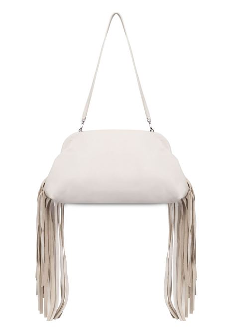 Clutch con frange in avorio Philosophy Di Lorenzo Serafini - donna PHILOSOPHY DI LORENZO SERAFINI | Borse clutch | 310221750463