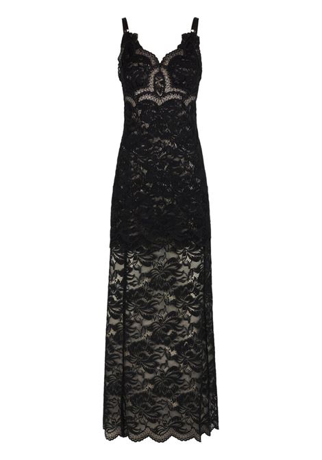 Black lace maxi dress Rabanne - women