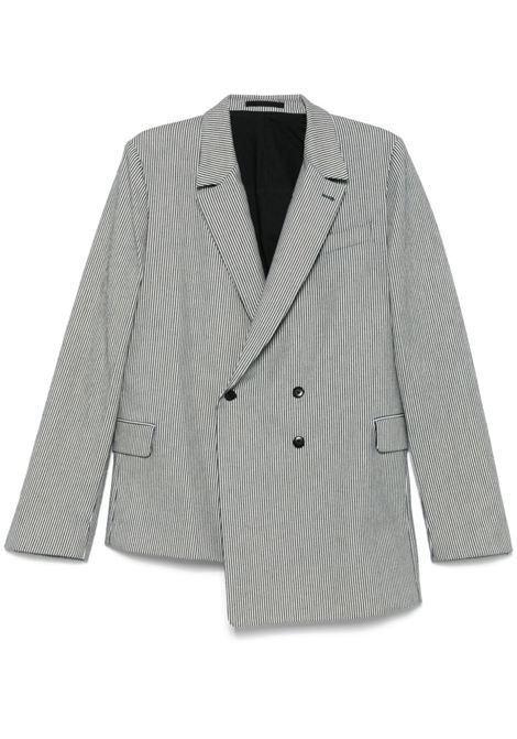 Black striped twill-weave blazer Random Identities -men RANDOM IDENTITIES | Blazers | RAN05J0121