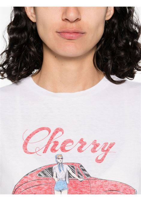 White cherry auto club t-shirt  Re/done - women RE/DONE | 02402WCGT332VNTGWHT