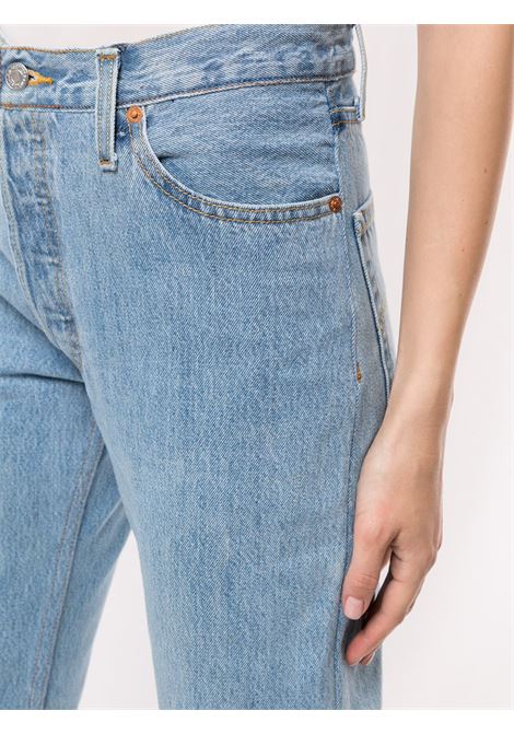 Indigo blue Stove pipe cropped jeans Re/Done - women RE/DONE | 1076STVCINDIGO