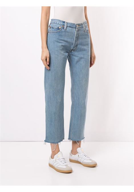 Indigo blue Stove pipe cropped jeans Re/Done - women RE/DONE | 1076STVCINDIGO