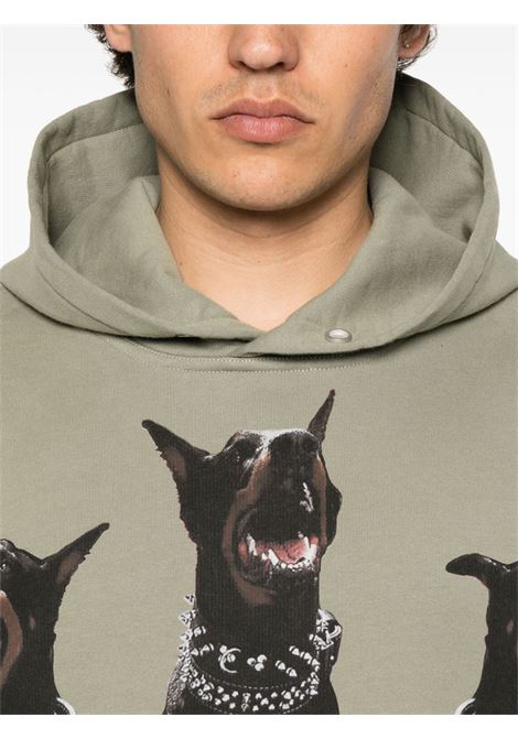 Khaki green hooded Thoroughbred sweatshirt Represent - men REPRESENT | MLM41134066