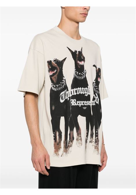 T-shirt Thoroughbred in bianco Represent - uomo REPRESENT | MLM41135002