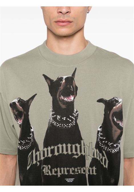 T-shirt Thoroughbred in verde Represent - uomo REPRESENT | MLM41135066