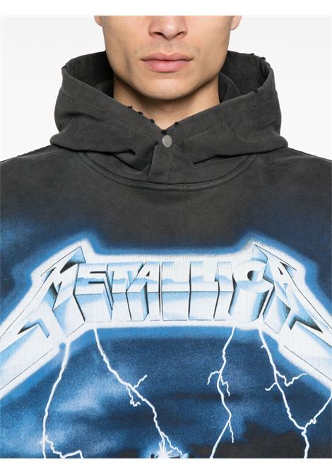 Grey Metallica hooded sweatshirt Represent - men REPRESENT | MLM4372020