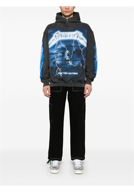 Grey Metallica hooded sweatshirt Represent - men REPRESENT | MLM4372020