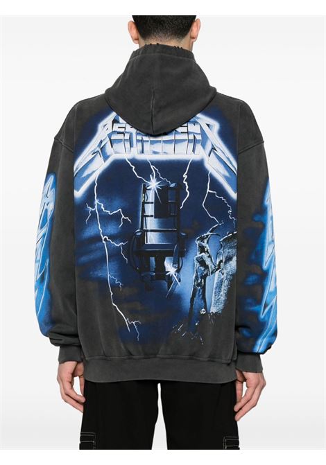 Grey Metallica hooded sweatshirt Represent - men REPRESENT | MLM4372020