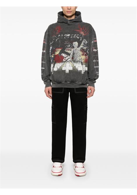 Grey Metallica hooded sweatshirt Represent - men REPRESENT | MLM4374020