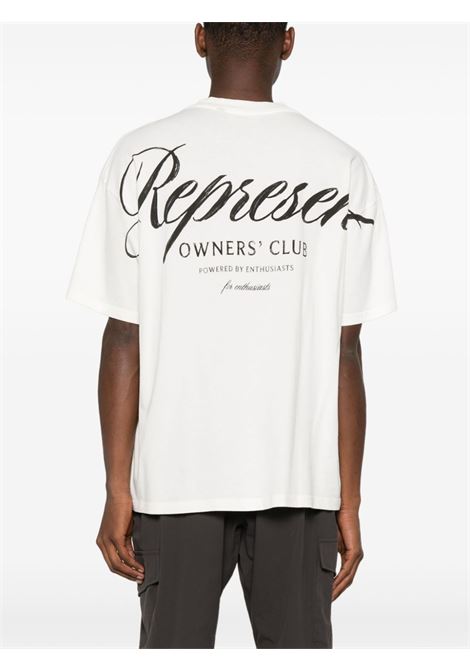 T-shirt Owners Club Script in bianco Represent - uomo REPRESENT | OCM41201072