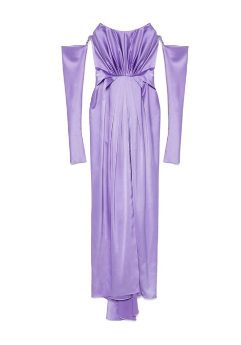 Abito lungo Helyna Wisteria in lilla Rhea Costa - donna RHEA COSTA | Abiti | 24249DWSTR