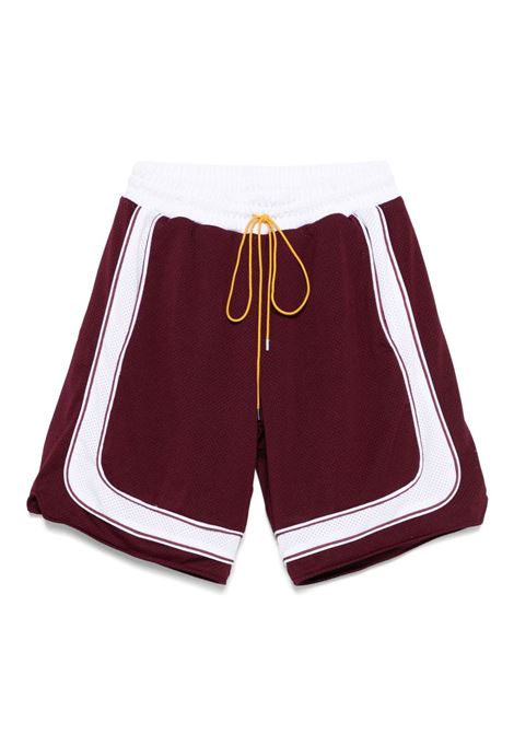 Burgundy drawstring- detail shorts Rhude - men RHUDE | RHSS25SH050163086