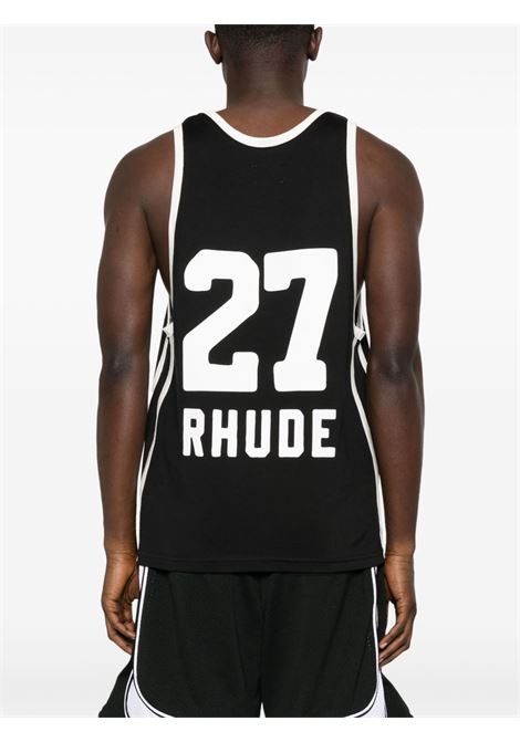 Black lago di como T-shirt Rhude - men RHUDE | RHSS25TA012303028