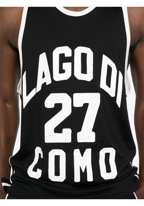 Black lago di como T-shirt Rhude - men RHUDE | RHSS25TA012303028