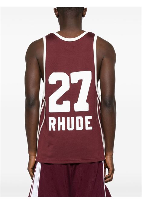 Burgundy lago di como Rhude - men RHUDE | RHSS25TA012303086