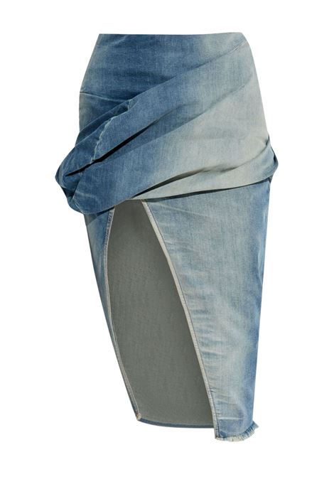 Gonna midi Low Twist in blu Rick owens drkshdw - donna RICK OWENS DRKSHDW | Gonne | DS01E3349SDWB06